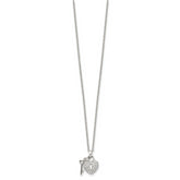 Sophia Jewelers Sterling Silver Key & CZ Lock Necklace with Extension